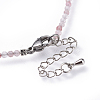 Natural Strawberry Quartz Beaded Necklaces NJEW-JN02492-06-3