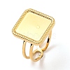 304 Stainless Steel Open Cuff Ring Findings RJEW-Z018-45G-1