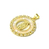 Real 18K Gold Plated Brass Micro Pave Cubic Zirconia Pendants KK-H472-14G-05-2