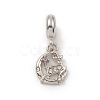 Alloy Rhinestone European Dangle Charms PALLOY-I218-25P-1