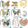 DIY Alloy Enamel Butterfly Pendants Keychain Making Kits DIY-SP0003-10B-2