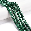 Natural Malachite Bead Strands G-O152-47-8mm-A-5