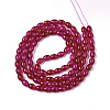 Transparent Crackle Glass Beads Strands X-DGLA-S085-6x8-36-2