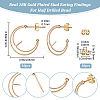 10Pcs Brass Ring Stud Earring Findings KK-BBC0007-72-2