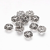 4-Petal Tibetan Style Alloy Flower Bead Caps LS-TIBE-S222-AS-NR-1