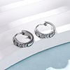 304 Stainless Steel Clear Cubic Zirconia Hoop Earrings EJEW-D331-18A-P-4