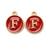 Golden Plated Alloy Enamel Charms X-ENAM-S118-03F-1