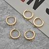 Brass Huggie Hoop Earring Findings KK-S350-069G-5