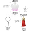 DIY Acrylic Disc Tassel Keychain Making Kits DIY-FS0006-01A-5
