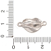 304 Stainless Steel Textured Links Connector Charms STAS-K302-02E-P-3