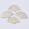 Transparent Spray Painted Glass Pendants GLAA-R212-01-A06-1