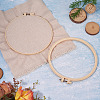 2Pcs Plastic Imitation Bamboo Cross Stitch Embroidery Hoops FIND-TADJ0001-03-5