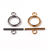 304 Stainless Steel Ring Toggle Clasps STAS-L176-12-1