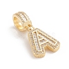Brass Micro Pave Cubic Zirconia Pendants ZIRC-G165-13G-A-2