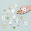 100Pcs 10 Style Silk Cloth Flower DIY-WR0003-92-3