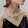 3Pcs 3 Colors 6MM Zinc Alloy Round Snake Chain Necklaces for Women NJEW-SC0001-66-6