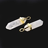 Natural Quartz Crystal Pointed Pendants G-G025-01G-44-3