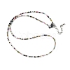 Natural Multicolor Tourmaline Beaded Necklaces NJEW-JN02492-08-5