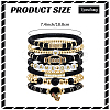 8Pcs 1Bag Rugby Polymer Clay Heishi & CCB Plastic Beaded Stretch Bracelets Set BJEW-PA0001-12E-2