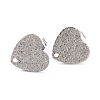 Non-Tarnish 304 Stainless Steel Stud Earring Findings X-EJEW-O104-14P-1