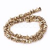 Electroplated Non-magnetic Synthetic Hematite Beads Strands G-P367-G04-2