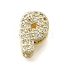 Brass Micro Pave Cubic Zirconia Letter Multi-Strand Links KK-D295-32G-16-1