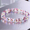 Glass Beaded Stretch Bracelets WGF21B9-08-1