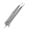 12Pcs 2.8MM 304 Stainless Steel Textured Cable Chain Necklaces for Men Women NJEW-H093-18P-01-4