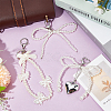 3Pcs 3 Styles Alloy with Plastic and  Polyester Pendant Decorations HJEW-BBC0001-07-4
