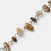 Natural & Synthetic Gemstone Chips Handmade Beaded Chains AJEW-JB00280-2