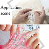 20Pcs Number Acrylic Beaded Pendant Locking Stitch Markers with Alloy Angel HJEW-SC00043-5