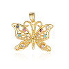 Brass Micro Pave Colorful Cubic Zirconia Pendants ZIRC-OY011-01G-1