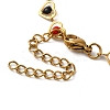 304 Stainless Steel Heart Link Bracelets for Women BJEW-C076-02A-01-3