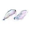 Baking Paint Transparent Glass Pendants DGLA-N014-02E-2