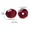 Faceted Rondelle Transparent Glass Beads GLAA-YW0001-84B-4