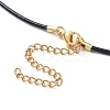 Cowhide Leather Cord Bib Necklaces NJEW-JN02590-01-3