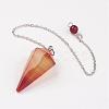 Natural & Synthetic Mixed Stone Hexagonal Pointed Dowsing Pendulums G-G956-D-FF-3