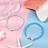 2Pcs Glass Seed Beads Stretch Bracelets for Women BJEW-JB11693-1