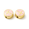 Rack Plating Brass Enamel Beads ENAM-D044-04G-3