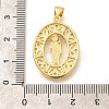 Religion Themed Rack Plating Brass Micro Pave Cubic Zirconia Pendants KK-L226-007G-20-3