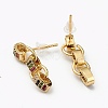 Brass Micro Pave Cubic Zirconia Dangle Earrings EJEW-L234-045-3