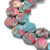 Dyed Synthetic Imperial Jasper Beads Strands G-D337-14mm-A03-4