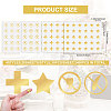 80 Sheets 4 Patterns PVC Waterproof Self-Adhesive Sticker Sets STIC-OC0001-10C-2