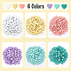 6Strands 6 Colors Rubberized Style Spray Painted Non-magnetic Synthetic Hematite Beads Strands G-CA0001-42-5