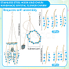 1Bag Iron & Glass Hanging Ornaments HJEW-SP0001-65B-2