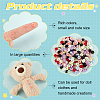 500Pcs 10 Colors Nylon Buttons BUTT-FG0001-22-3