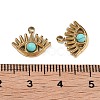 Synthetic Turquoise Eye Charms STAS-U014-06B-01-3