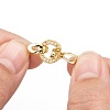 Brass Micro Pave Cubic Zirconia Fold Over Clasps KK-P164-12G-2