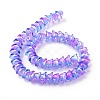 Transparent Glass Beads Strands LAMP-H061-01B-01-3