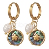 3 Pairs 3 Styles 304 Stainless Steel & Natural Paua Shell Hoop Earrings EJEW-JE06952-4